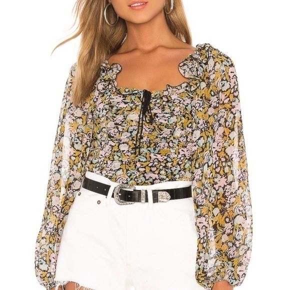 🆕Free People Mabel Printed Blouse - Picture 8 of 13